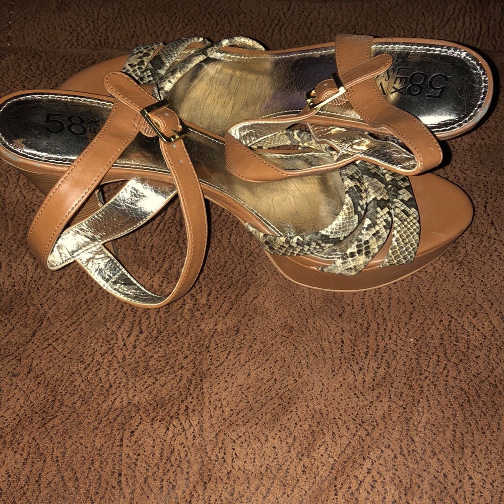 Snake skin sandals